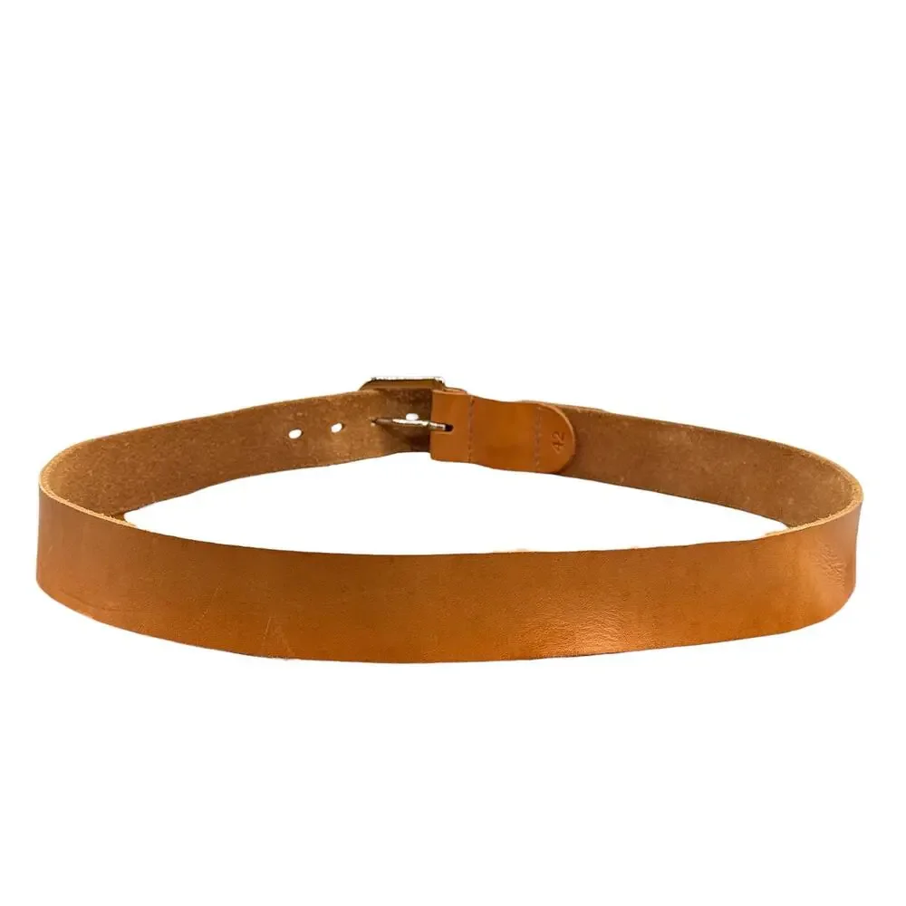 Leather Works Minneapolis Rustic Leather Belt SZ 42 Mens Brown Western Workwear
